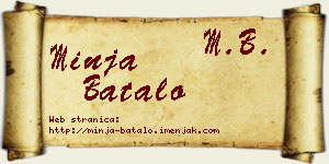 Minja Batalo vizit kartica